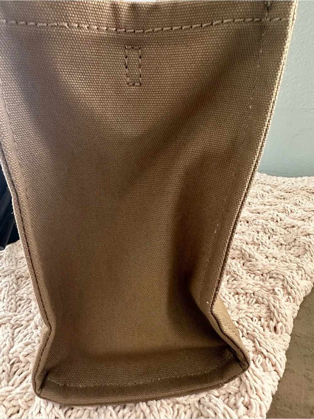 Marc Jacobs Olive Brown Canvas Tote with Black Strap